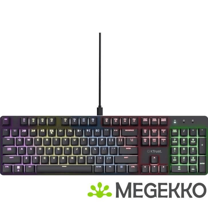 Trust GXT 871 Zora Zwart Mechanisch Toetsenbord, Computers en Software, Toetsenborden, Nieuw, Verzenden