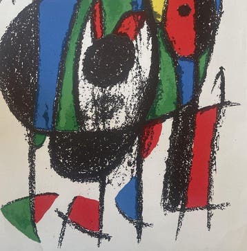 Joan Miro (1893-1983) - Le Lézard aux plumes dor