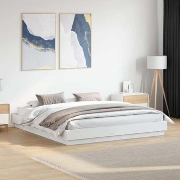 vidaXL Bedframe bewerkt hout wit 180x200 cm, Verzenden, Nieuw