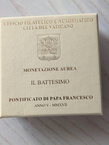 Vaticaan. 10 Euro 2017 Il Battesimo Proof