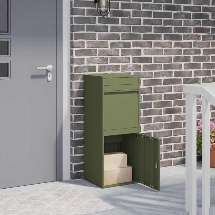 vidaXL Pakket Inwerpkoker met opslag Olijfgroen 41 x 38 x, Jardin & Terrasse, Boîtes aux lettres, Envoi
