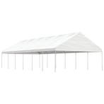 vidaXL Prieel met dak 13,38x5,88x3,75 m polyetheen wit, Verzenden, Nieuw
