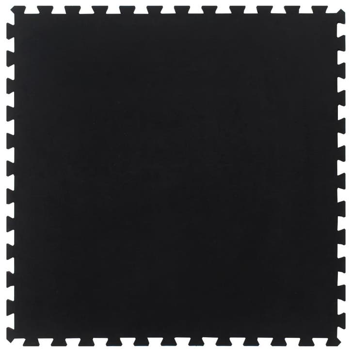 vidaXL Rubbertegel 12 mm 100x100 cm zwart, Sports & Fitness, Équipement de fitness, Envoi