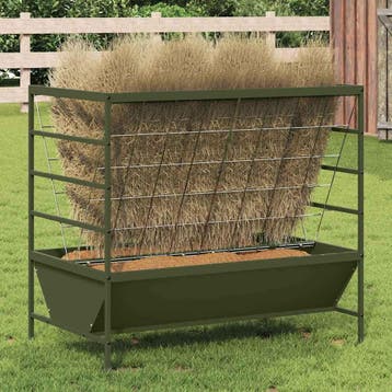 vidaXL Dierenvoeder Olijfgroen 100 x 60 x 90 cm 15 kg, Verzenden, Nieuw