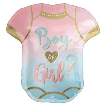 Helium Ballon Gender Reveal Rompertje Leeg 60cm, Verzenden