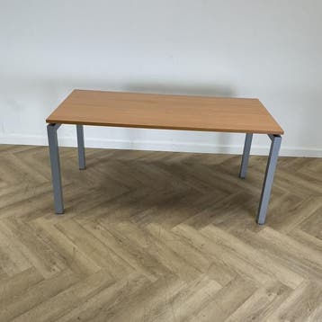 kantinetafel 160x80 cm,  beuken - grijs, Bureau