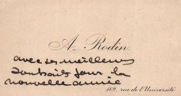 Auguste Rodin, célèbre sculpteur français - Carte de visite, Nieuw