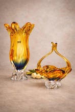 Egermann - Egermann - Vaas (2) - Kristal, Antiek en Kunst