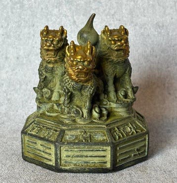 Pixiu’s met kalebas - Brons - China (Zonder minimumprijs)