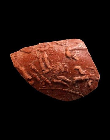 Oud-Romeins - Vaasfragmenten uit Galloromaanse sigillata met, Antiek en Kunst