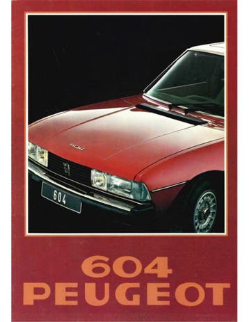 1978 PEUGEOT 604 BROCHURE NEDERLANDS