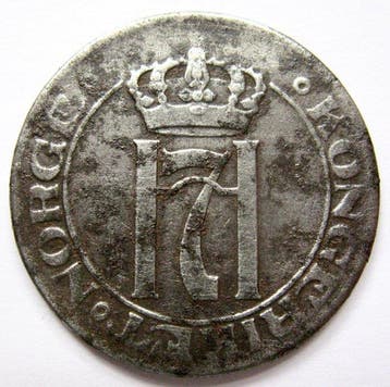 Noorwegen. Haakon VII. 5 Øre 1918 Iron - Rare Key Date -, Gestempeld