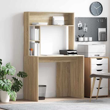 vidaXL Bureau Sonoma Eik 91 x 50 x 149 cm Bewerkt hout, Verzenden, Nieuw