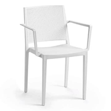 Stoel | Kunststof | Wit | In-/Outdoor | 570x540x830(h)mm, Zakelijke goederen, Verzenden, Nieuw in verpakking