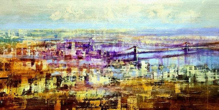 Cristina Bergoglio - Abstract portrait of the city XXIII. No, Antiek en Kunst, Kunst | Schilderijen | Modern