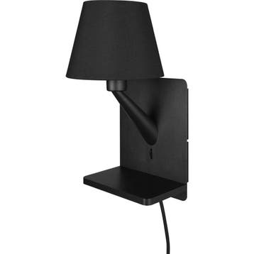 LED Wandlamp Trion Rahat met inductief laadstation - Mat Zwa, Verzenden