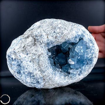 Natuurlijke celestiet-druse – Hemelsblauwe schat uit de