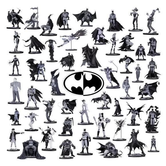 Unieke en Zeldzame Batman Black and White Statues, Verzamelen, Film en Tv, Film, Beeldje, Replica of Model, Nieuw, Ophalen of Verzenden