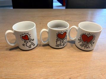 Keith Haring - Tasse (3) - Porcelaine - Cœur et Danseurs