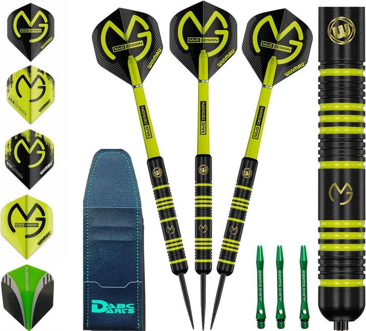 ABC Darts Brass Darts Set + 4 sets Michael van Gerwen Dar..., Sport en Fitness, Darts, Pijlen, Nieuw, Ophalen of Verzenden