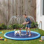 vidaXL Splashpad voor Kinderen en Honden Blauw Ø200 x 9 cm, Verzenden
