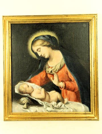 Scuola italiana (XIX-XX), Da Carlo Dolci - Madonna del velo