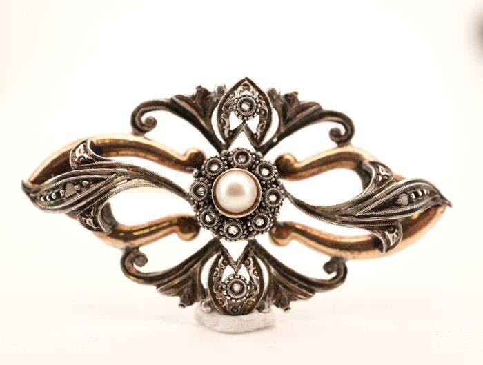 Broche - 19,2 carats Or jaune, Bijoux, Sacs & Beauté, Bijoux anciens