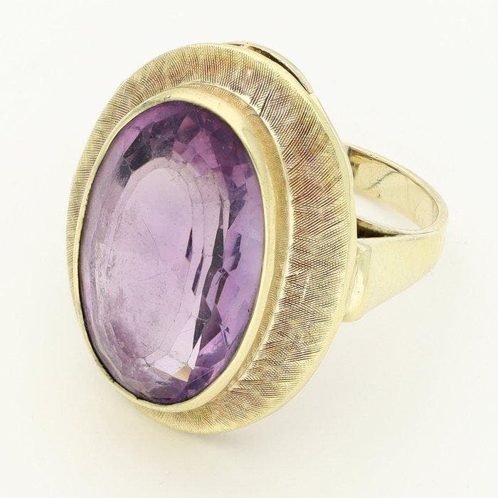 Ring - 14 karaat Geel goud, Handtassen en Accessoires, Ringen