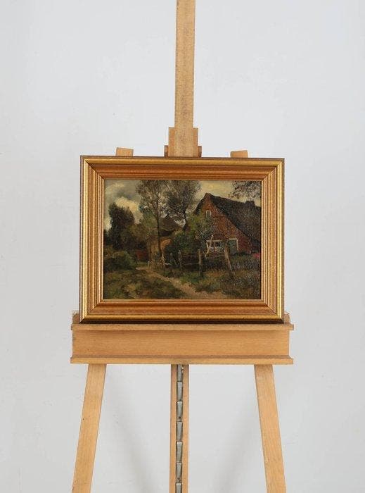 Willem Hendrik van der Nat (1864–1929) - Boerderij, Antiek en Kunst, Kunst | Schilderijen | Klassiek