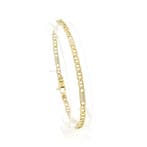 Bicolor gouden marineschakel armband (Schakelarmband), Ophalen of Verzenden