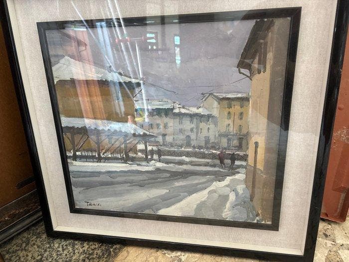 Mario Tabacci (1919-2011) - Naviglio, Antiek en Kunst, Kunst | Schilderijen | Klassiek