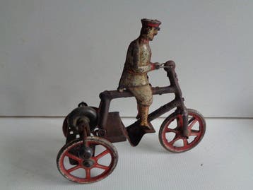 Issmayer - Blikken speelgoed - mann auf dreirad - 1900-1910