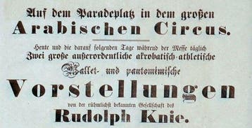 Circus Knie. - Auf dem Paradeplatz in dem großen Arabischen