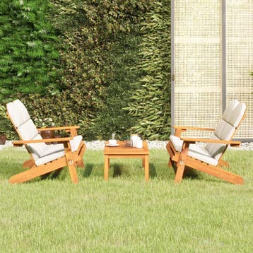 vidaXL 3-delige Loungeset Adirondack massief acaciahout, Verzenden, Loungeset