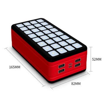 99.000mAh Powerbank met 4 Poorten - Ingebouwde Zaklamp -, Telecommunicatie, Verzenden, Nieuw, Stuff Certified®