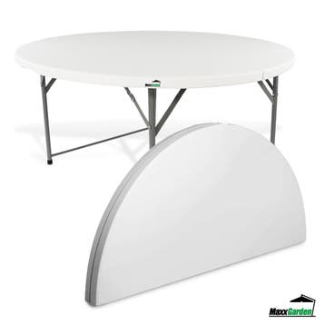 MaxxGarden Vouwtafel - Opvouwbare ronde tuin tafel - 120x..., Tuin en Terras, Tuintafels, Ophalen of Verzenden, Nieuw, Rond