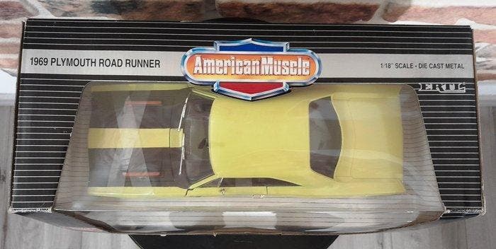 Ertl 1:18 - Voiture miniature - Plymouth Road Runner 1969, Hobby en Vrije tijd, Modelauto's | 1:5 tot 1:12