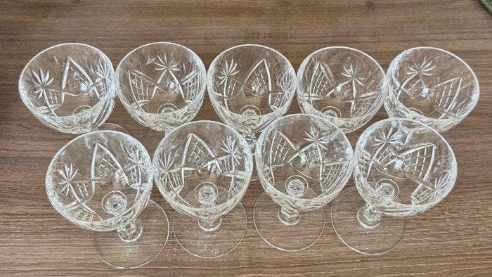 Val Saint Lambert - Wijnglas (12) - Kristal, Antiek en Kunst, Antiek | Meubels | Tafels