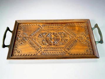Plateau de service - Art nouveau -1900 - Teck