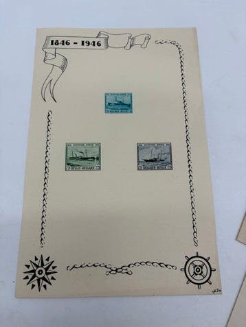 België 1946/1947 - 2 velletjes LUXE (zeldzaam) LUX4 Malle