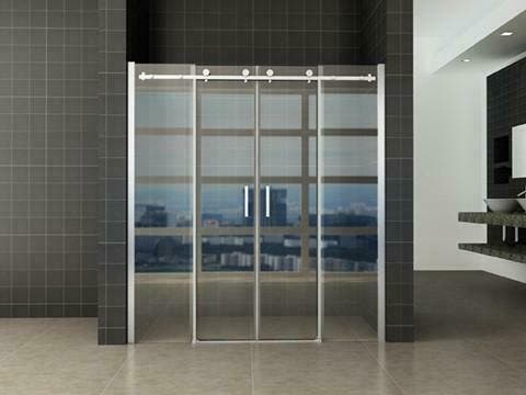 schuifbare nisdeur 4-d. 1800x2000 chr.8mm NANO, Huis en Inrichting, Badkamer | Badkamermeubels, Ophalen of Verzenden