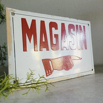 Reclamebord - Zeldzaam & Antiek, Emaille Bord, Magazijn,