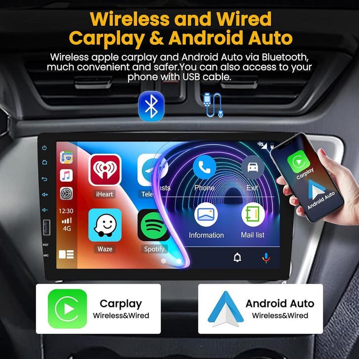 Autoradio 1 DIN Android Auto | Tweede kansje | OP = OP, Auto diversen, Autoradio's, Nieuw, Verzenden