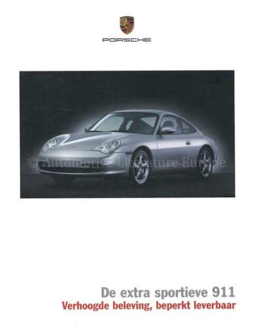 2000 PORSCHE 911 CARRERA BROCHURE NEDERLANDS