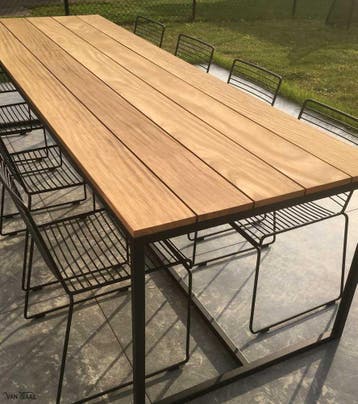Lange tuintafel 18 personen - Design tafels op maat, Nieuw