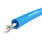 Preflex voorbedrade buis 16mm + datakabel U/UTP CAT6 4P PVC, Doe-het-zelf en Bouw, Elektriciteit en Kabels, Ophalen of Verzenden