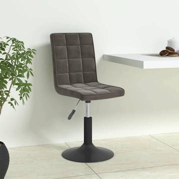 vidaXL Eetkamerstoelen draaibaar 4 st fluweel donkergrijs, Verzenden, Nieuw