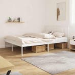 vidaXL Bedframe met hoofdbord metaal wit 160x200 cm, Huis en Inrichting, Slaapkamer | Bedden, Verzenden, Nieuw