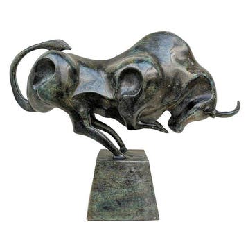 Beeldje - Abstract Bull - Brons