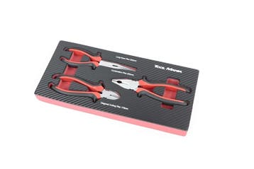 TM 3 Delige Tangenset in foam carbon look inlay, Verzenden, Nieuw